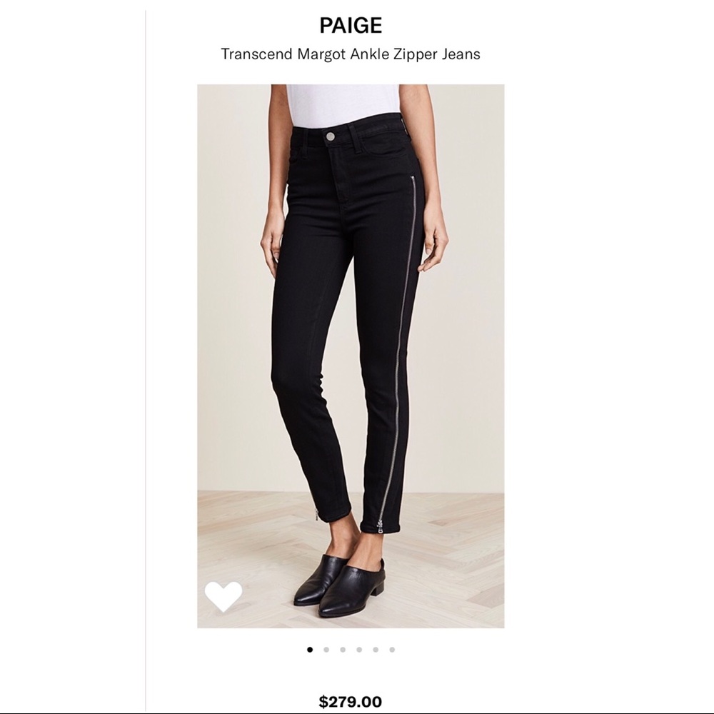 ❤️ NWOT PAIGE ❤️ Margot Zipper Ankle Jeans